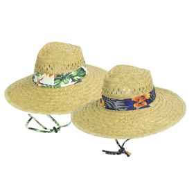 Safari Tropical Straw Floral Sun Gardening Hat